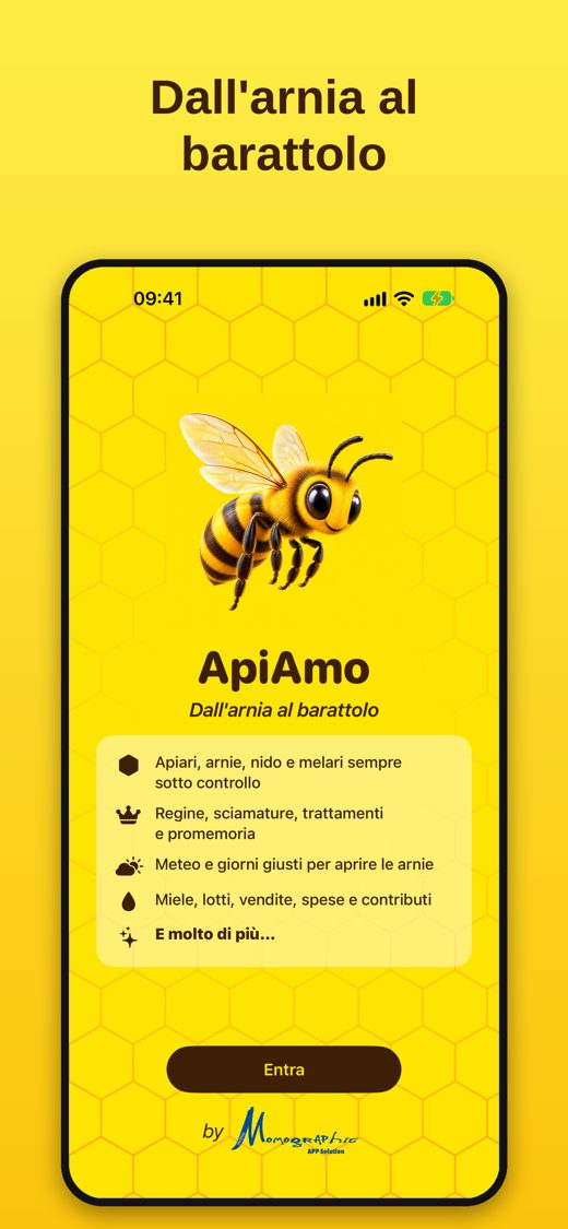 ApiAmo: schermata di benvenuto