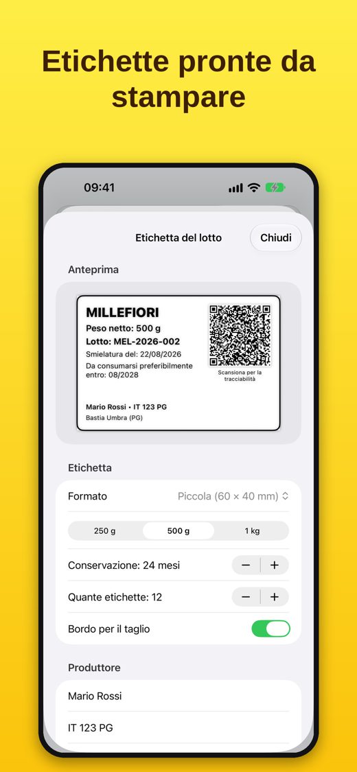 ApiAmo: etichette del miele con codice QR