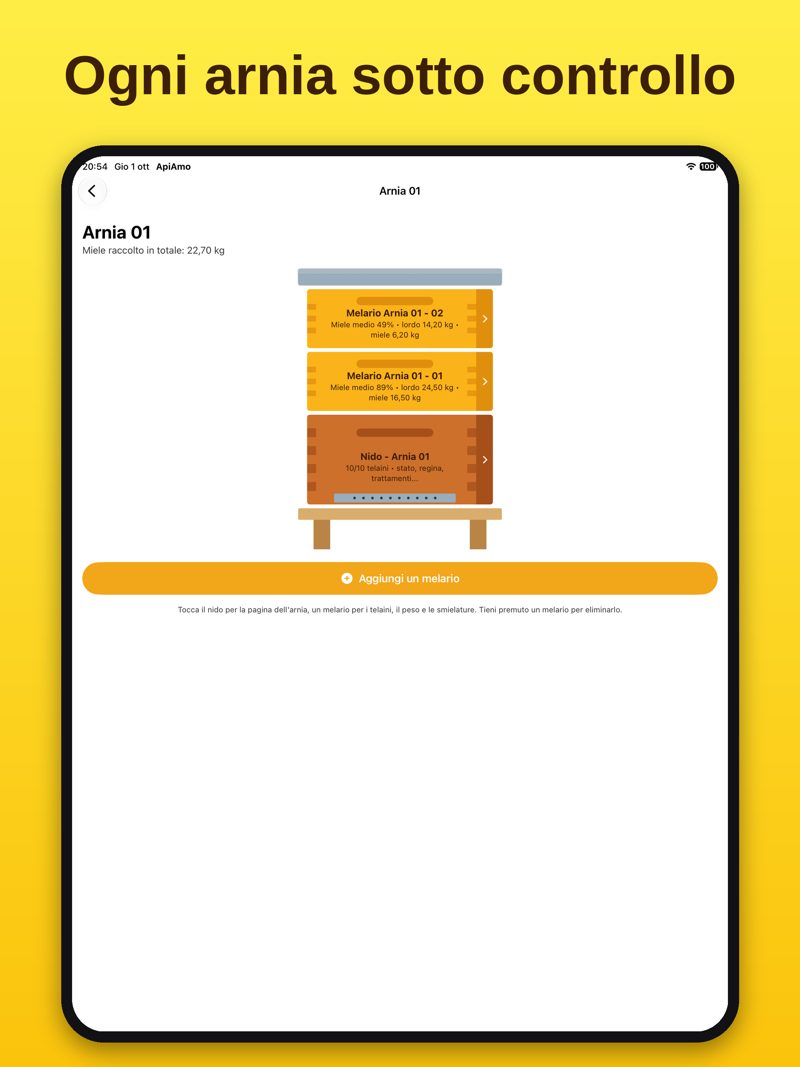 ApiAmo su iPad: arnia